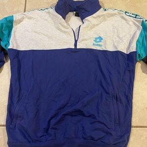 Lotto Blue and Gray Quarter-Zip Pullover